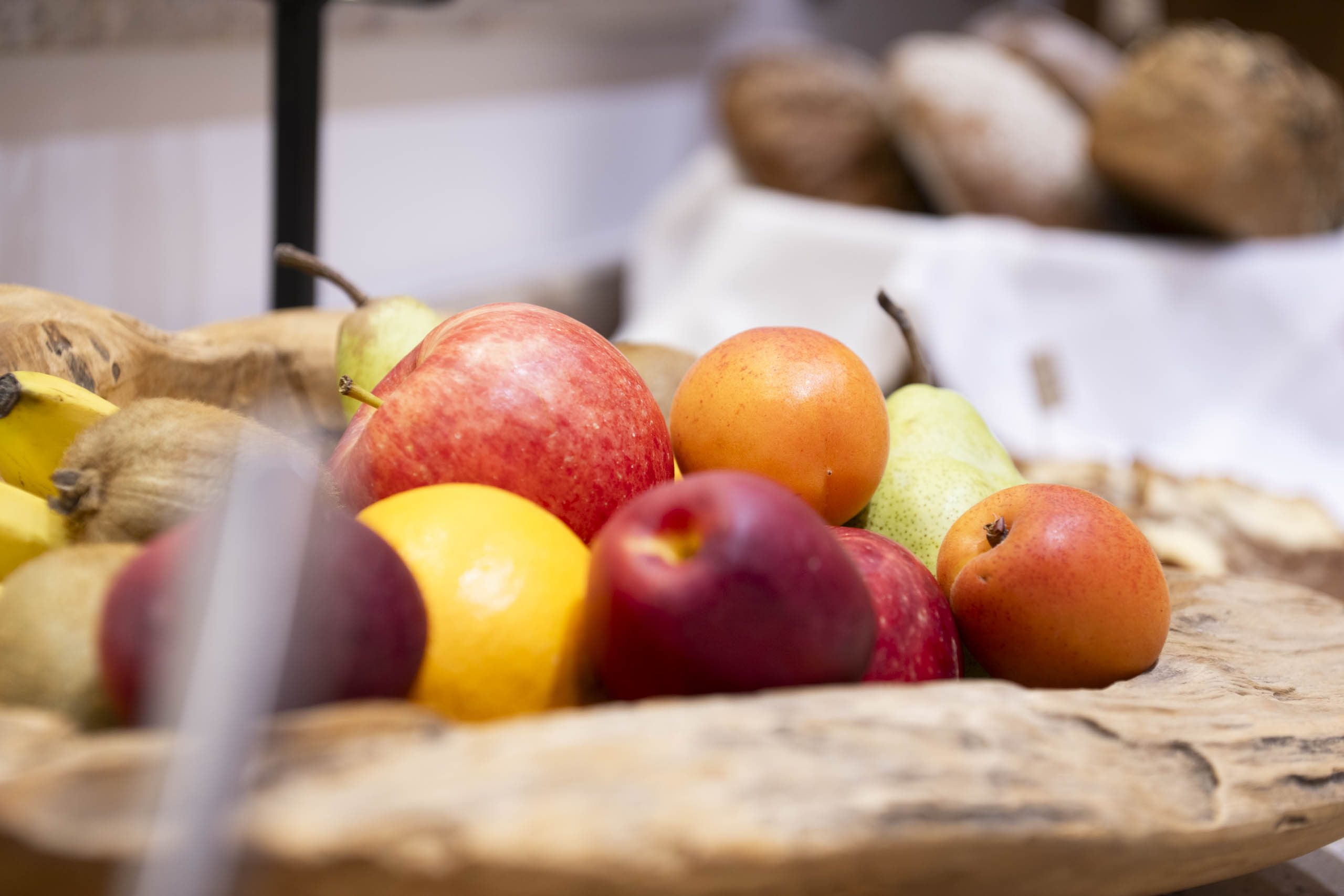 Frisches Obst vom Frühstücksbuffet
