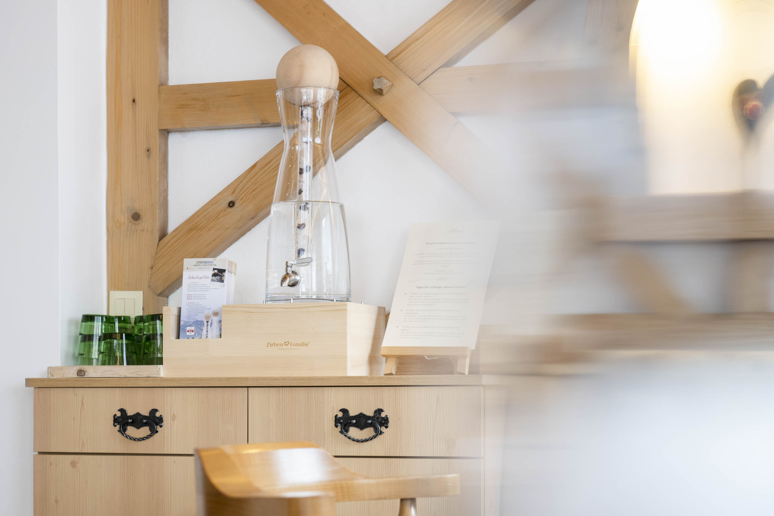 Erfrischungsecke im Hotel Angelika